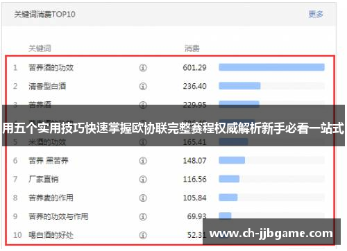 用五个实用技巧快速掌握欧协联完整赛程权威解析新手必看一站式